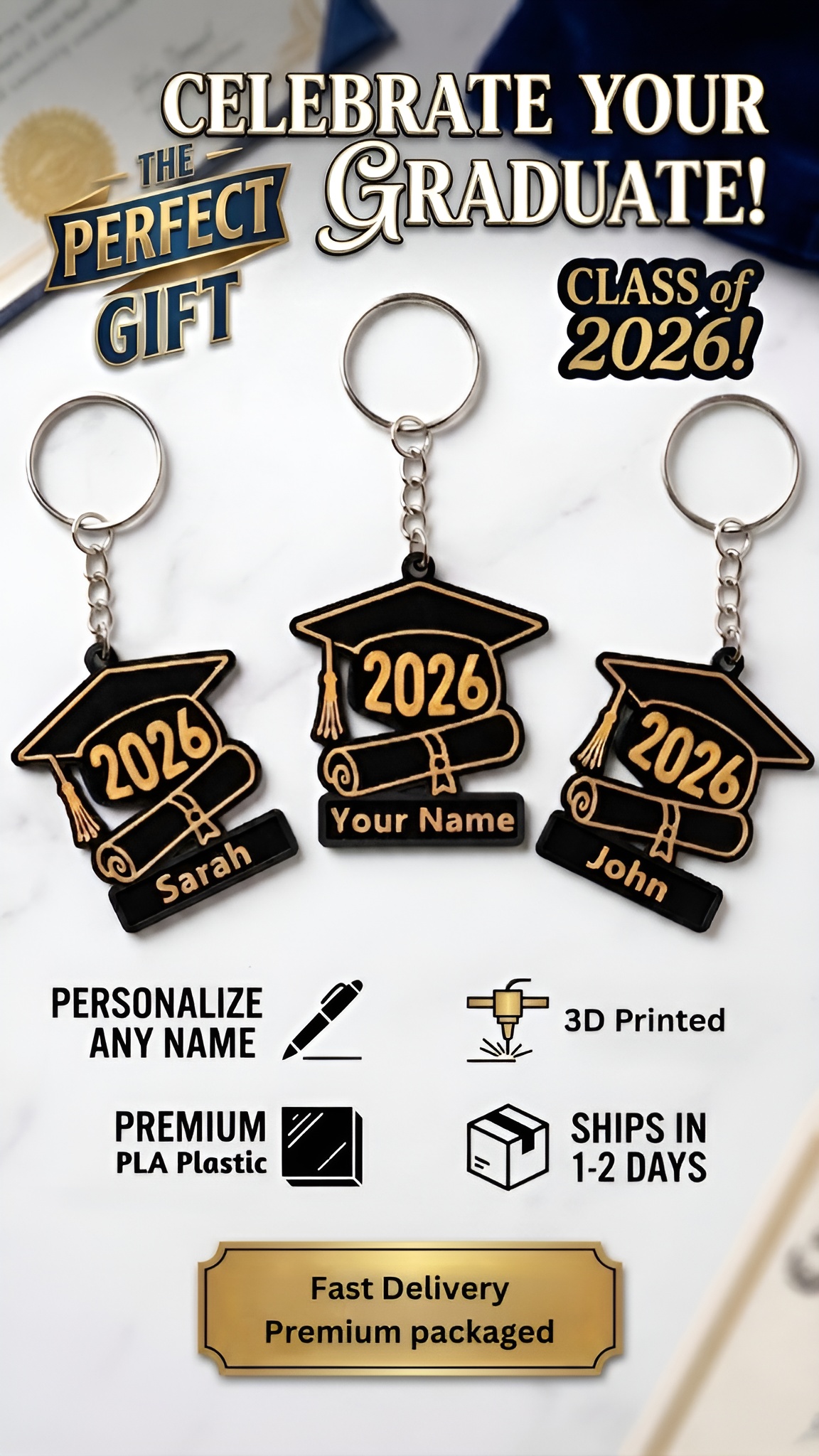 3D Afstudeerhanger 2026 – Op Naam – foto 5