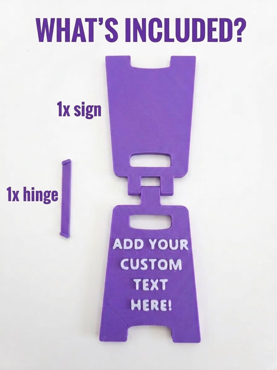 Mini Waarschuwingsbordje met Eigen Tekst | Gepersonaliseerd Cadeau β foto 4