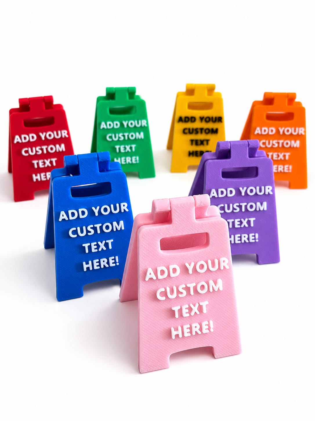 Mini Waarschuwingsbordje met Eigen Tekst | Gepersonaliseerd Cadeau