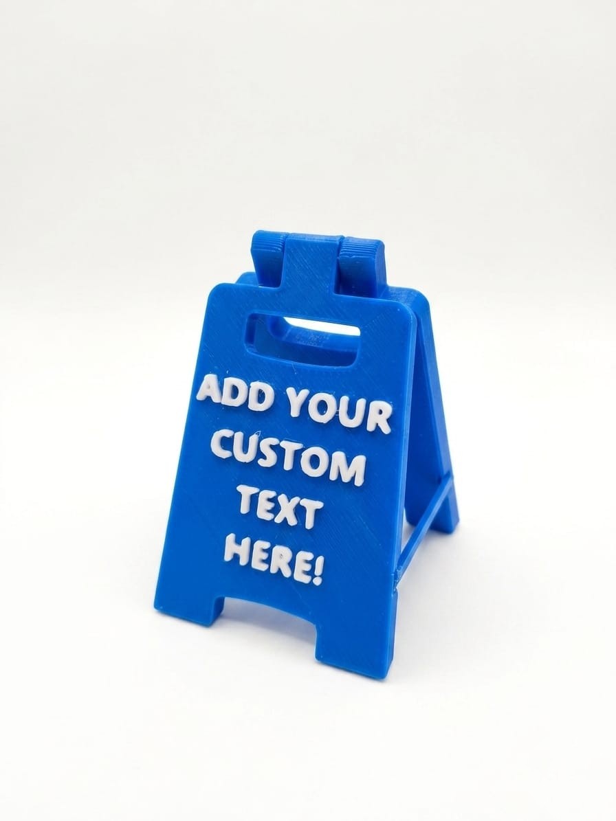 Mini Waarschuwingsbordje met Eigen Tekst | Gepersonaliseerd Cadeau β foto 6