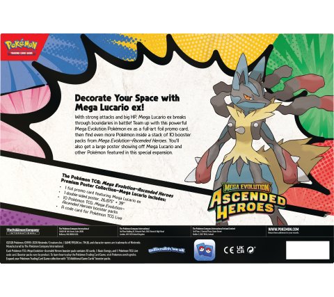 Pokémon TCG Mega Evolution Ascended Heroes Lucario Premium Poster Collection - Afbeelding 2